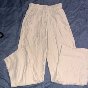 H&M Cream Wide Leg Women's Pants